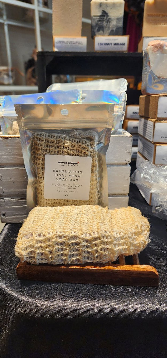 Bamboo Soap Saver | Sisal Mesh Soap Bag