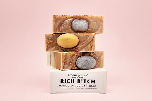 Rich Bitch Handcrafted Bar Soap – Luxurious Cashmere Scent Cashmere-Scented Artisan Bar Soap for a Rich, Indulgent Cleanse Rich Bitch Luxury Soap – Handcrafted, Moisturizing & Elegant Cashmere-Scented Handmade Soap – Soft, Hydrating & Nourishing Rich Bitc