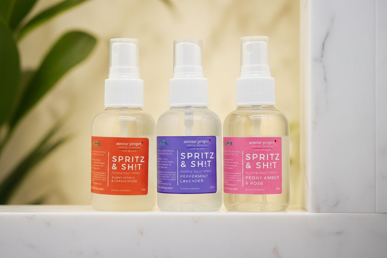 Spritz & Sh!t Bathroom Spray – Essential Oil Air Freshener Natural Bathroom Spray – Eliminates Odors with Essential Oils Spritz & Sh!t Toilet Spray – Fresh, Clean Scent for Any Bathroom Essential Oil Bathroom Spray – Non-Toxic & Long-Lasting Odor-Eliminat