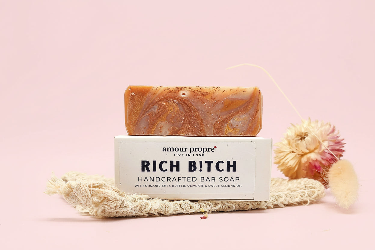 Rich Bitch Handcrafted Bar Soap – Luxurious Cashmere Scent Cashmere-Scented Artisan Bar Soap for a Rich, Indulgent Cleanse Rich Bitch Luxury Soap – Handcrafted, Moisturizing & Elegant Cashmere-Scented Handmade Soap – Soft, Hydrating & Nourishing Rich Bitc