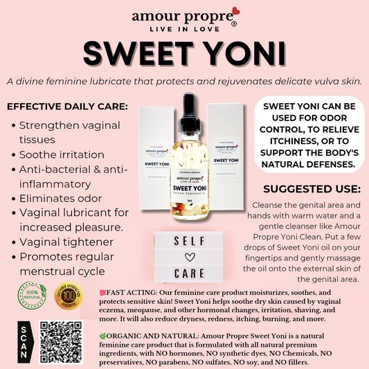 Sweet Yoni Sacred Feminine Oil – Natural Vaginal Lubricant Crystal-Infused Yoni Oil – Amethyst & Quartz for Feminine Wellness Sweet Yoni Feminine Oil – Hydrating & Balancing Intimate Care pH-Balanced Yoni Oil – Nourishing & Moisturizing Vaginal Lubricant