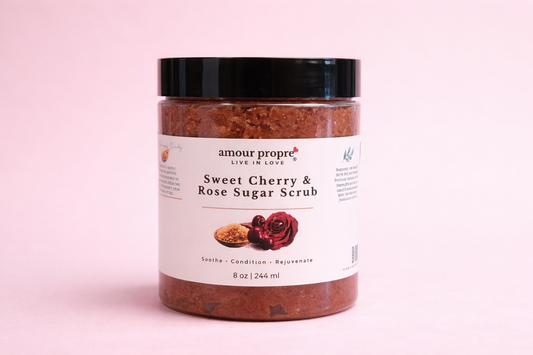Sweet Cherry Almond & Rose Sugar Scrub - Body Polish and Moisturizer