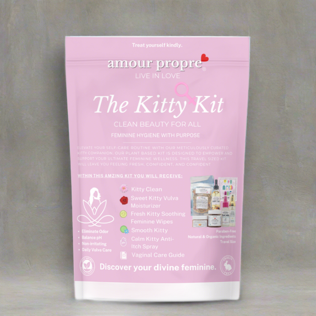 The Kitty Kit – Ultimate Feminine Hygiene Care Set Complete Feminine Hygiene Kit for Freshness & Balance The Kitty Kit – pH-Balanced Feminine Care Essentials Ultimate Feminine Wellness Kit – Clean & Natural Hygiene Holistic Feminine Care Kit – Oils, Wash
