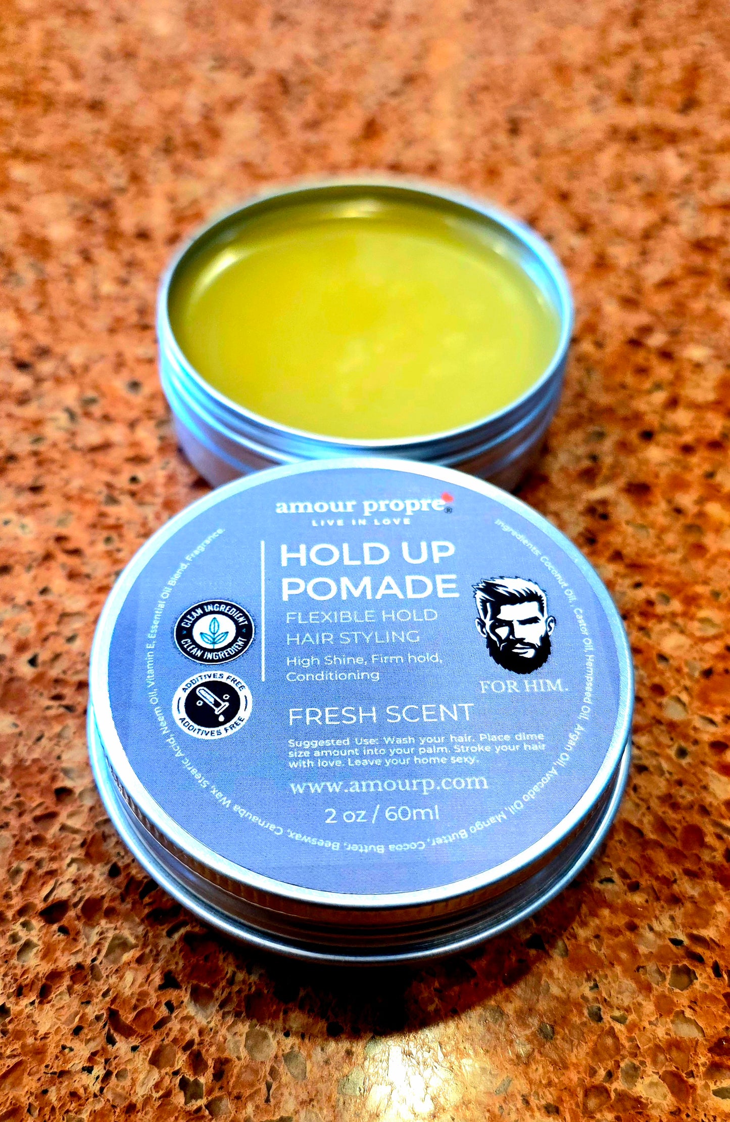 Hold Up Pomade FOR HIM -
Flexible Hold. High Shine. Clean Grooming.