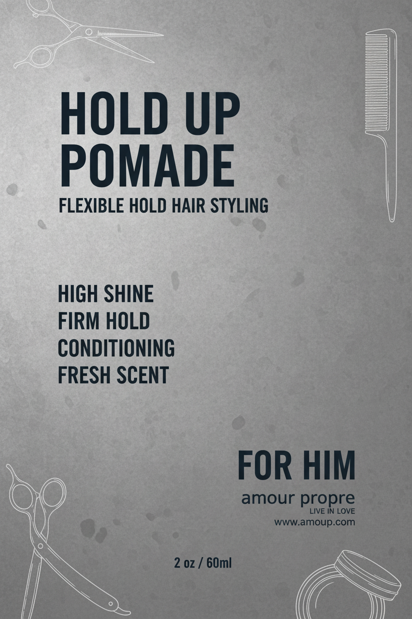 Hold Up Pomade FOR HIM -
Flexible Hold. High Shine. Clean Grooming.