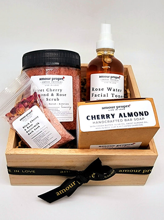 Cherry Almond Spa Gift Box Sets