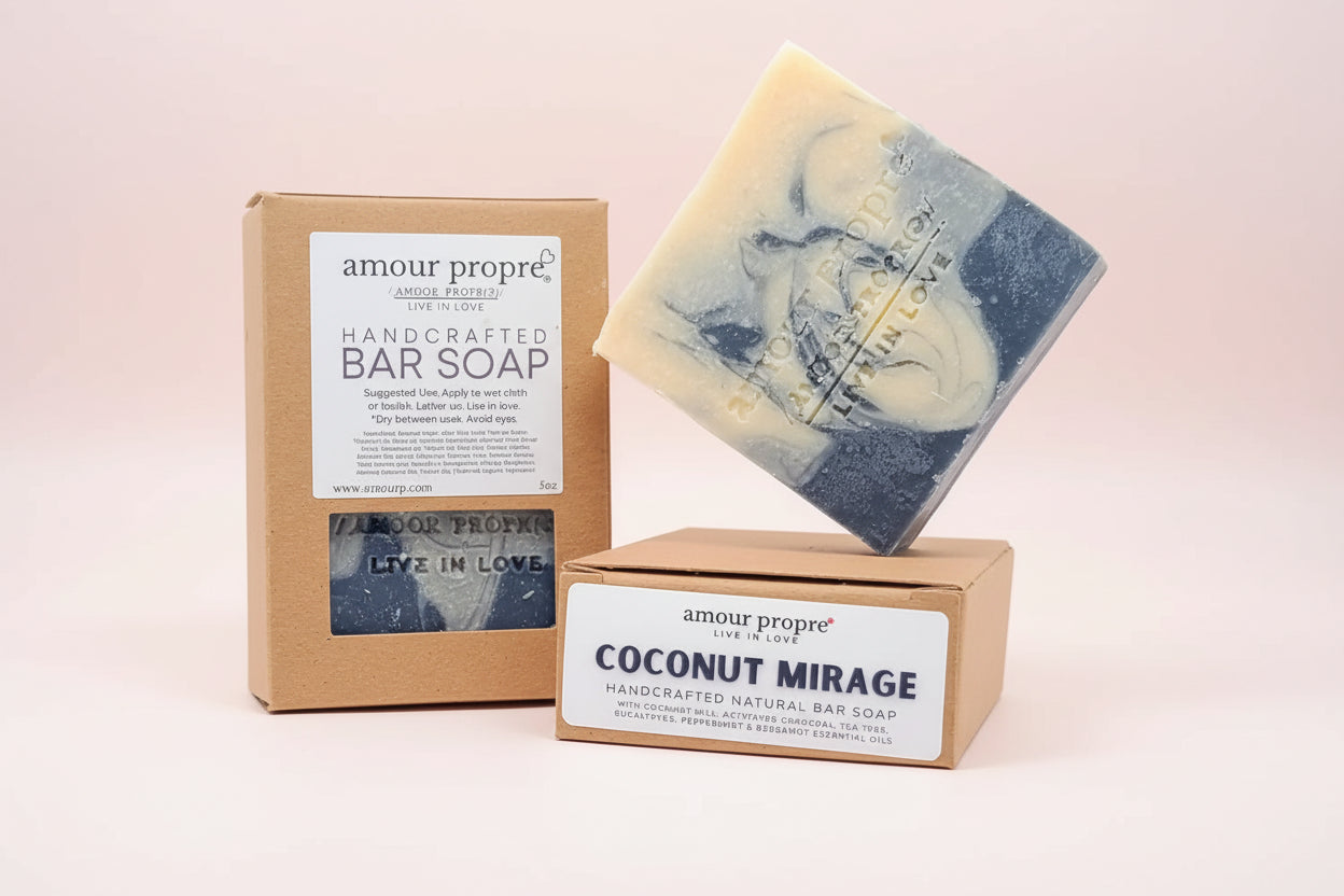 Coconut Mirage - Activated Charcoal & Coconut Milk Handcrafted Bar Soap