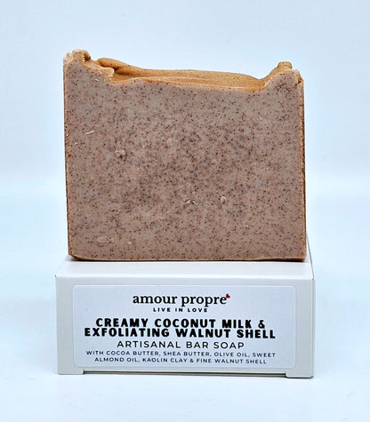 Creamy Coconut Milk & Exfoliating Walnut Shell Artisanal Bar Soap
