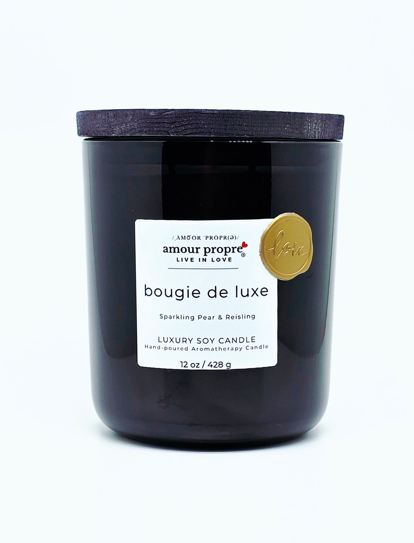 bougie de luxe handpoured Luxury Soy Candle - 12oz