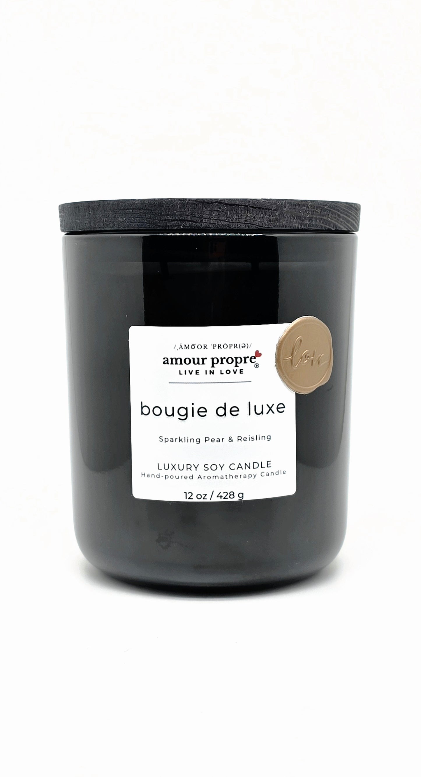 bougie de luxe handpoured Luxury Soy Candle - 12oz