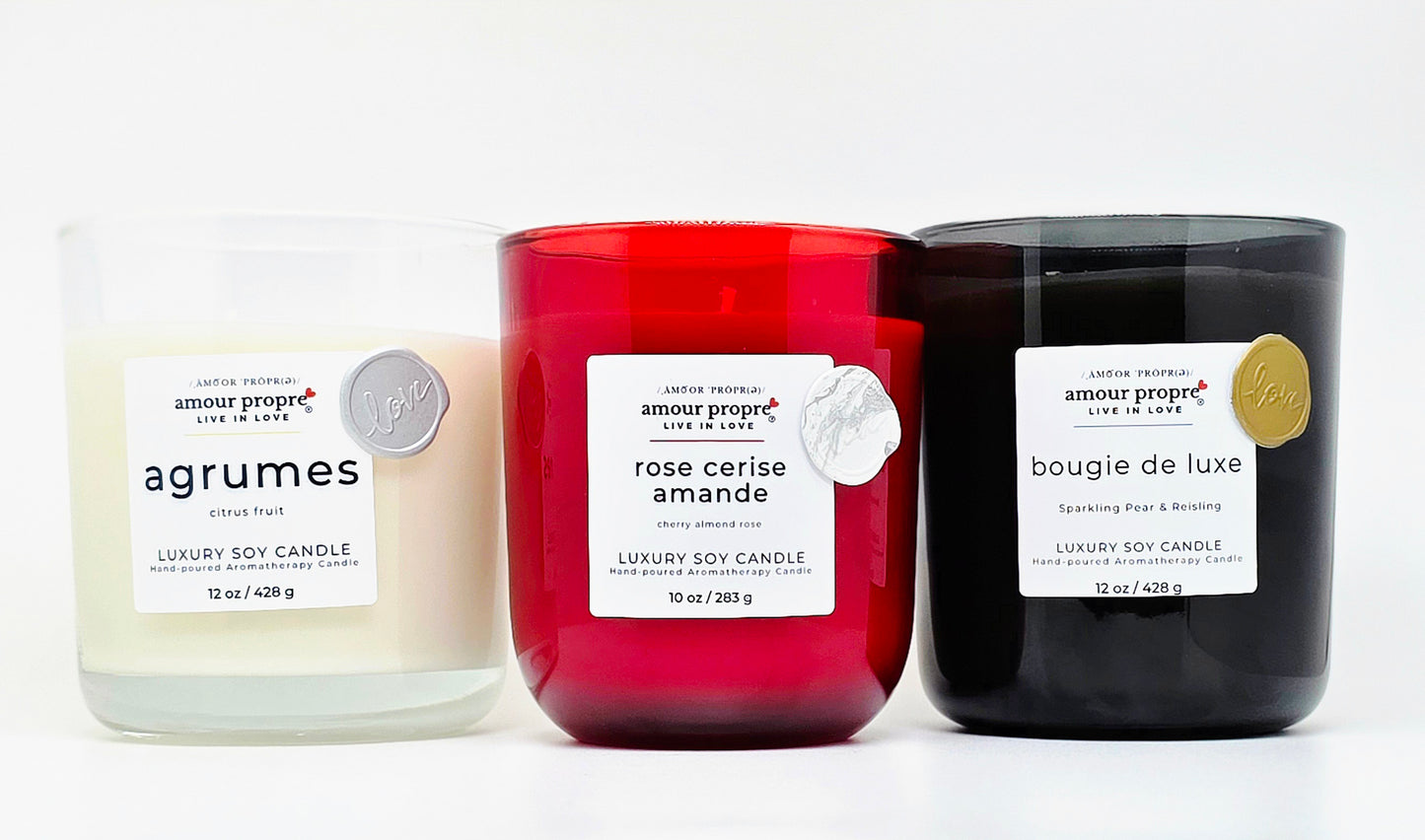 rose cerise amande Cherry Almond Rose Hand-poured Soy Candle | 12oz