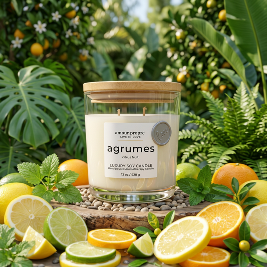 Agrumes Hand-Poured Aromatherapy Luxury Soy Candle