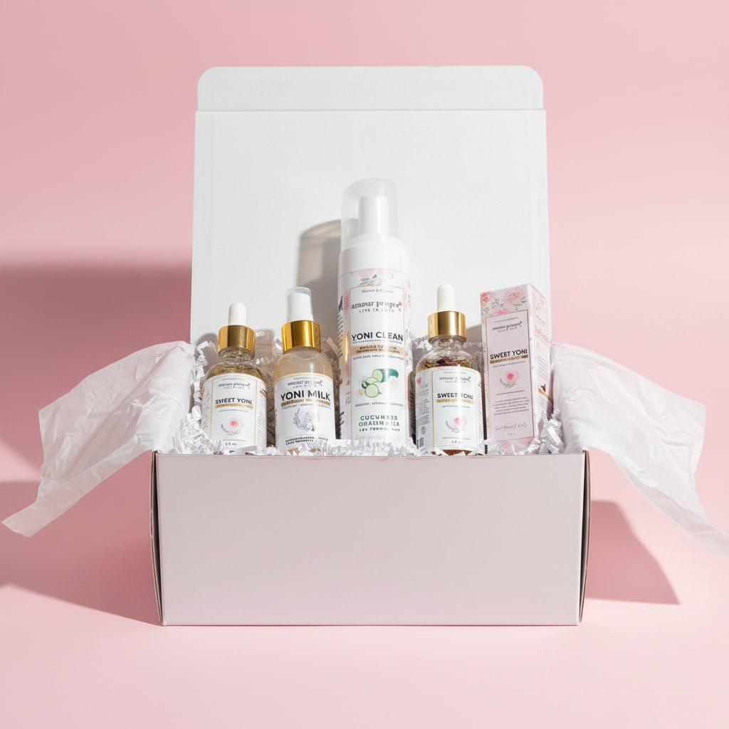 Feminine hygiene cleanser, moisturizer, pH balancer kit