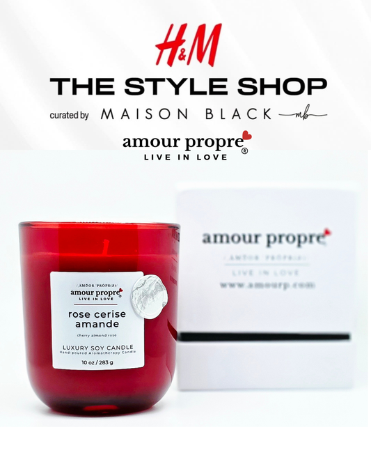 rose cerise amande Cherry Almond Rose Hand-poured Soy Candle | 12oz