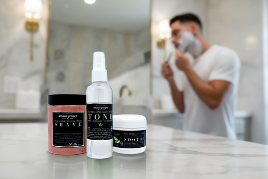 Natural Shave Kit | Aromatherapy | Shave, Tone, Soothe | Moisture Rich Formula | Unisex | Natural & Organic | Great Gift Idea FREE SHIPPING!