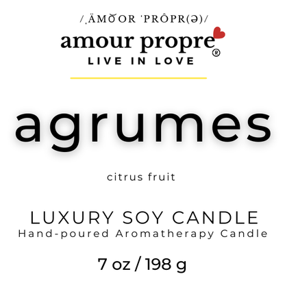 Agrumes Hand-Poured Aromatherapy Luxury Soy Candle