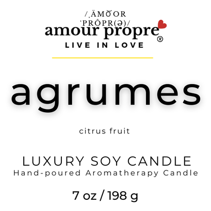 Amour Propre® LUX COLLECTION - Citrus and Rosemary Hand Soap, Hand Lotion, Soy Candle