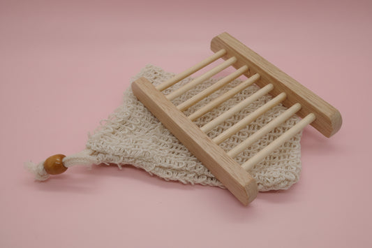 Bamboo Soap Saver | Sisal Mesh Soap Bag