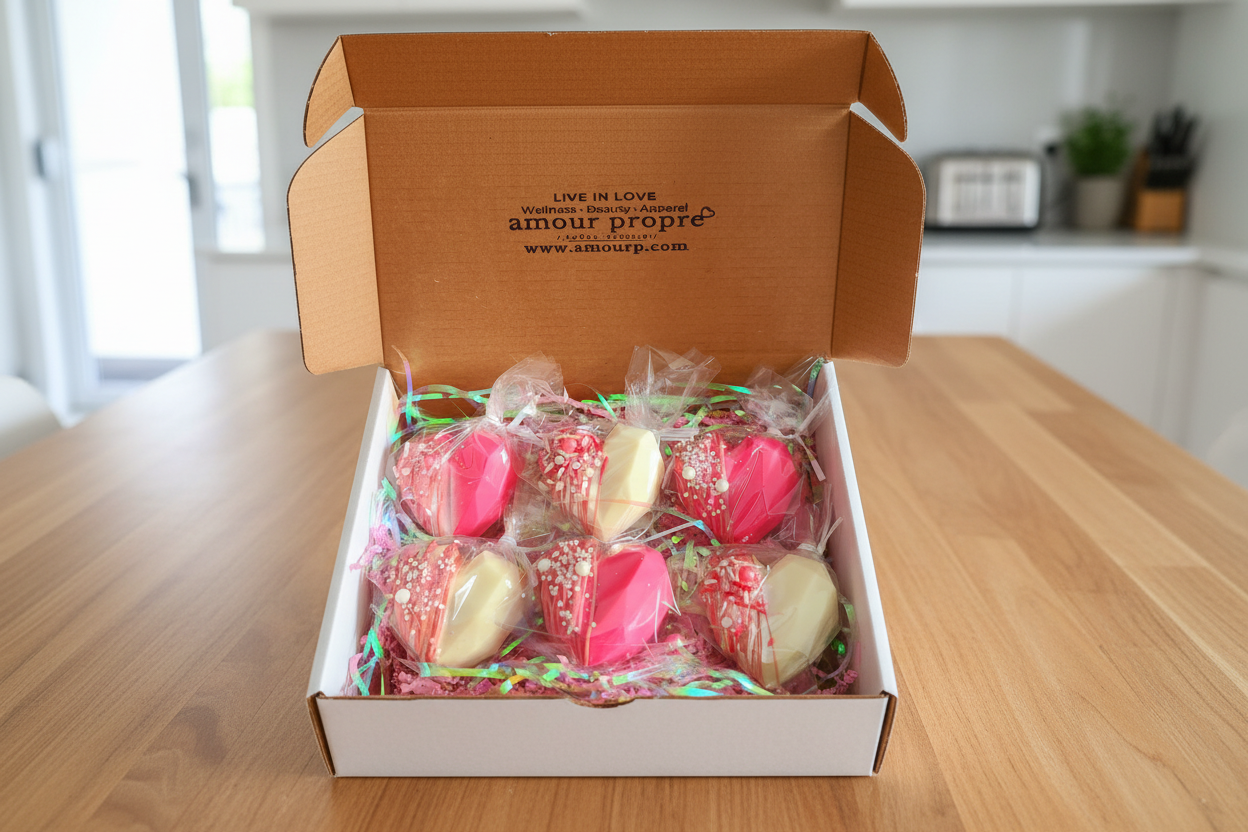 Chocolate Hearts | Solid White or Milk Chocolate | Custom Gift Boxes Available | Candy Grams