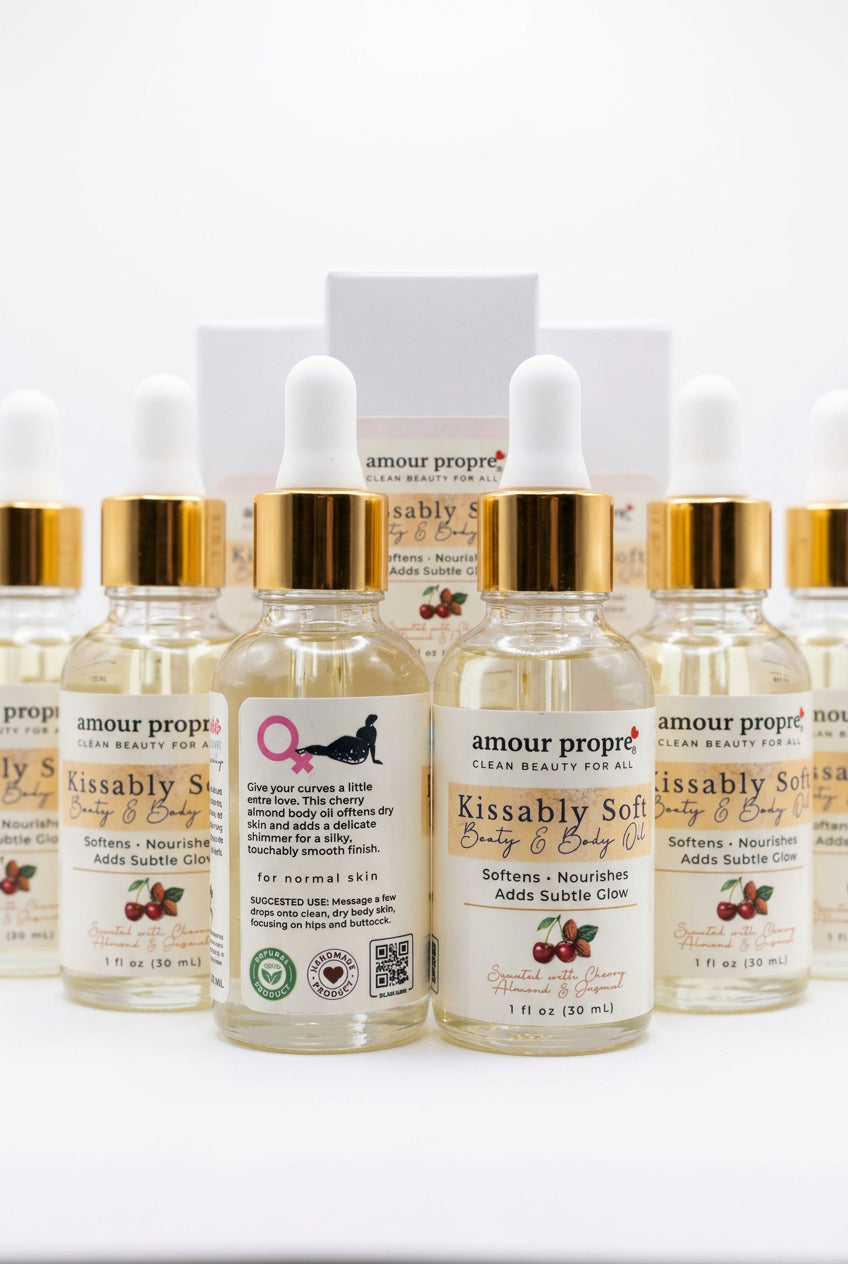 Kissably Soft Booty & Body Oil - Cherry Almond Scented | 1 oz