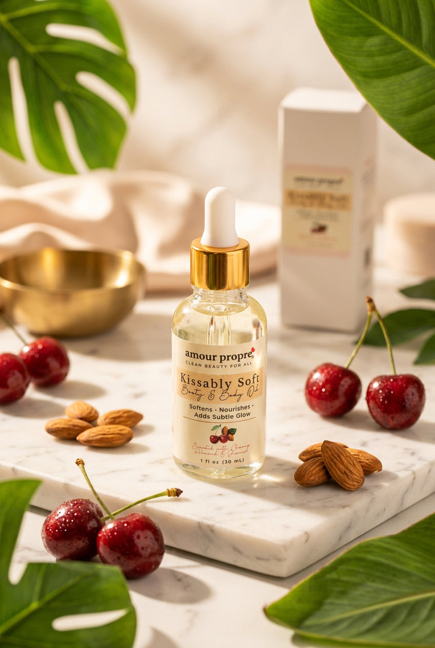 Kissably Soft Booty & Body Oil - Cherry Almond Scented | 1 oz