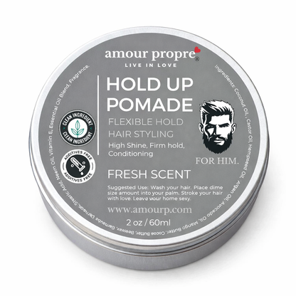 Hold Up Pomade FOR HIM -
Flexible Hold. High Shine. Clean Grooming.