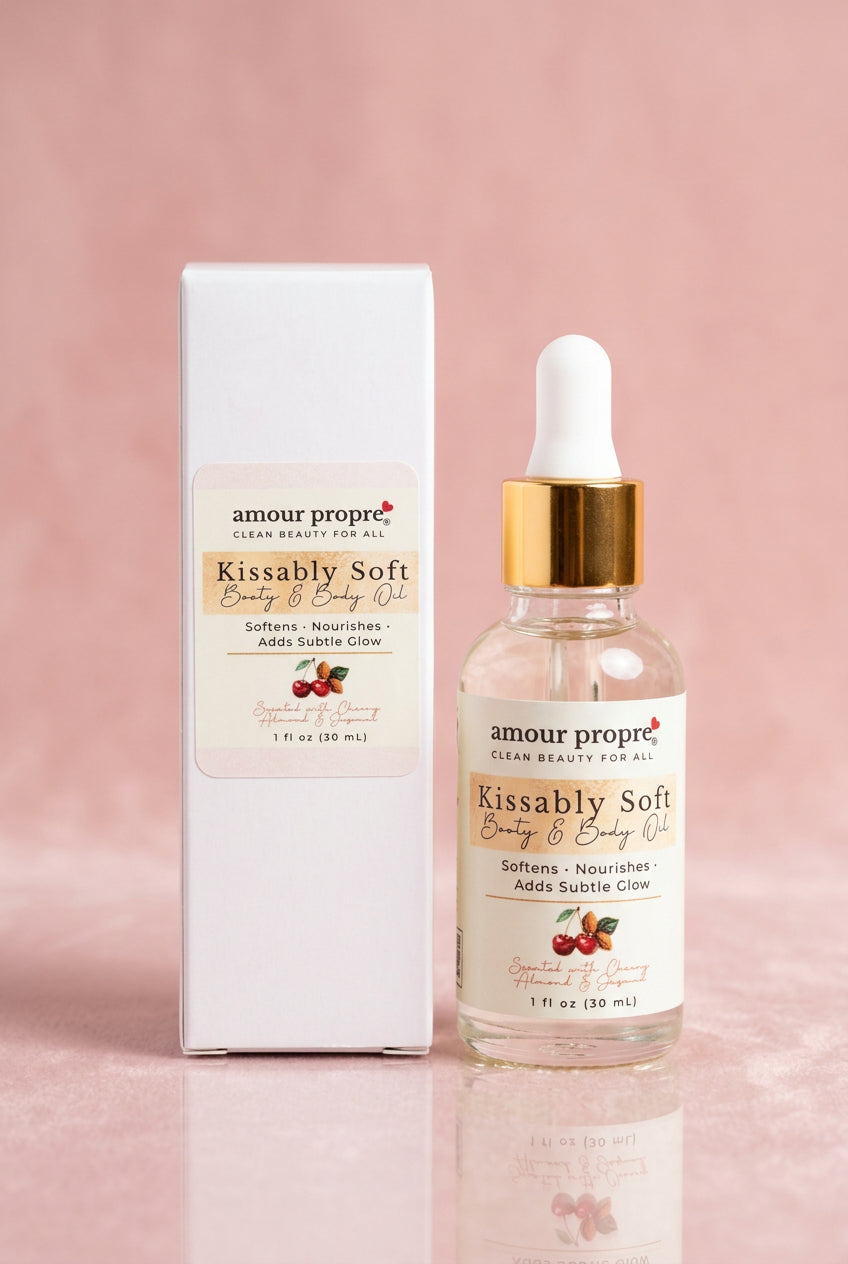 Kissably Soft Booty & Body Oil - Cherry Almond Scented | 1 oz
