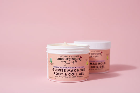 Glossé Max Hold Root & Coil Gel
with Aloe, Olive Oil & Silk Proteins