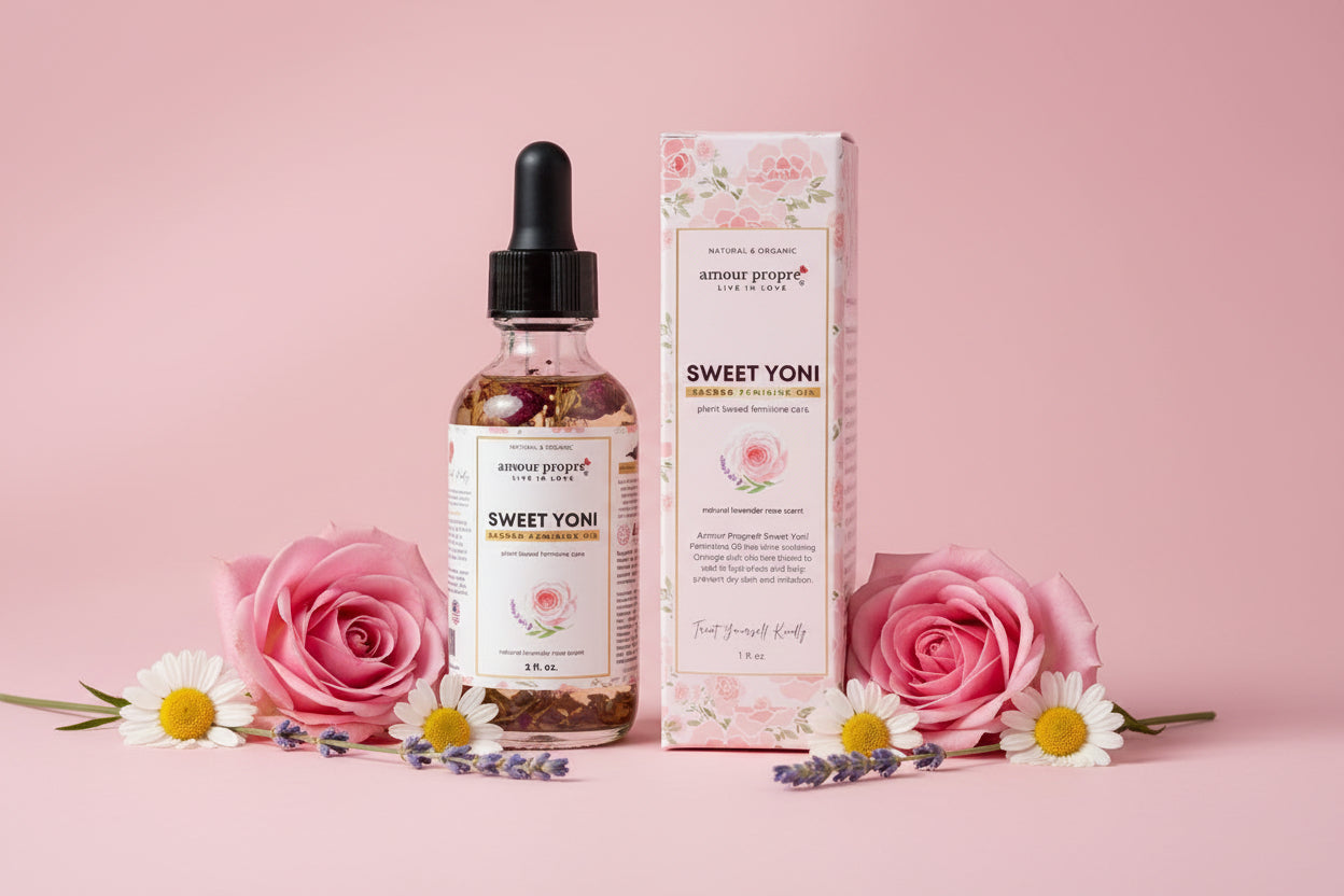 Sweet Yoni: Sacred Feminine Oil, Natural Vaginal Lubricant Amour Propre Sweet Yoni: Sacred Feminine Oil, Natural Vaginal Lubricant Amour Propre