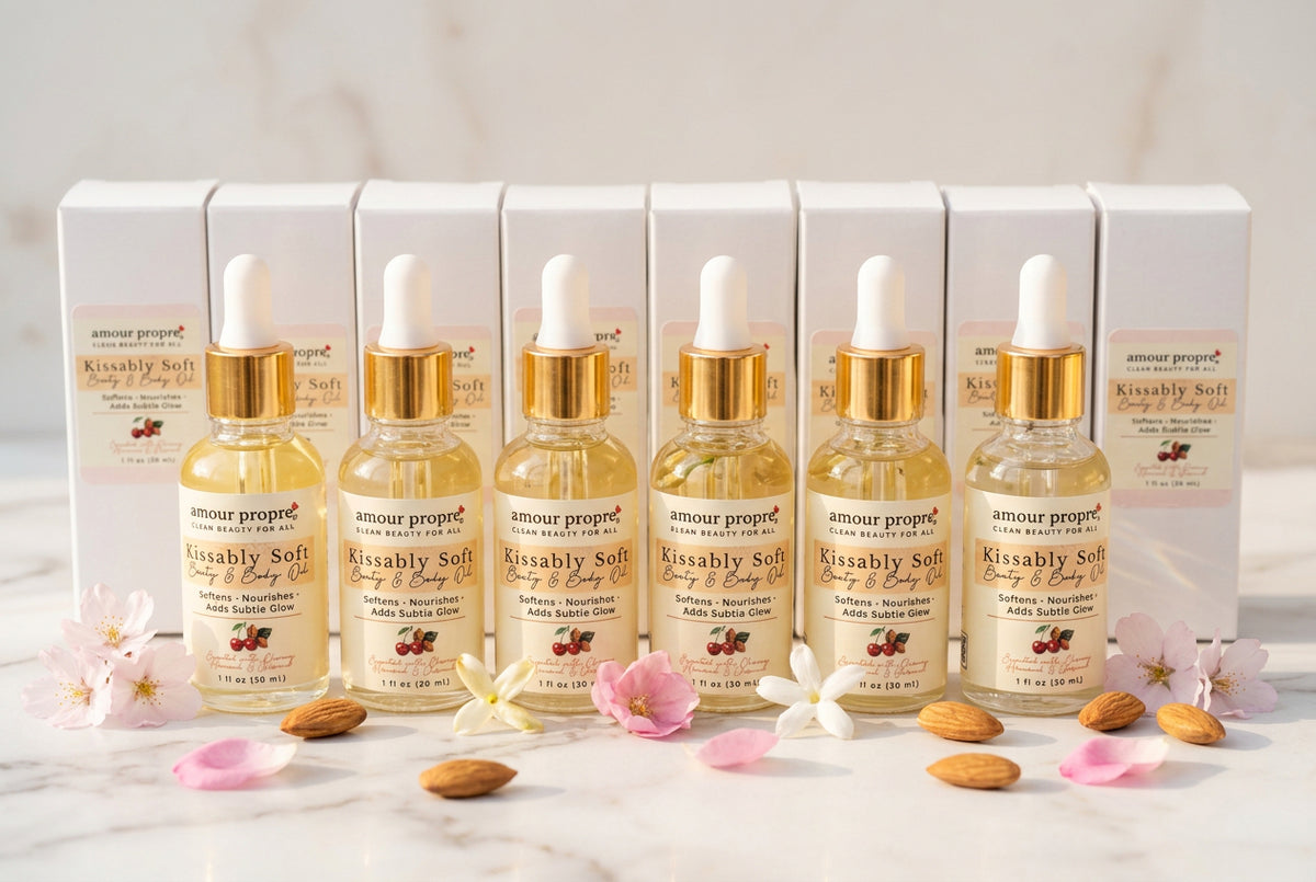 Kissably Soft Booty & Body Oil - Cherry Almond Scented | 1 oz