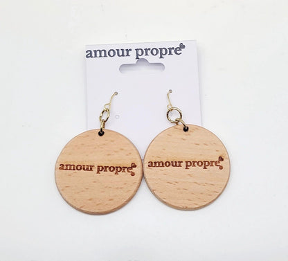 Amour Propre®️ "Self-Love" Wooden Earrings