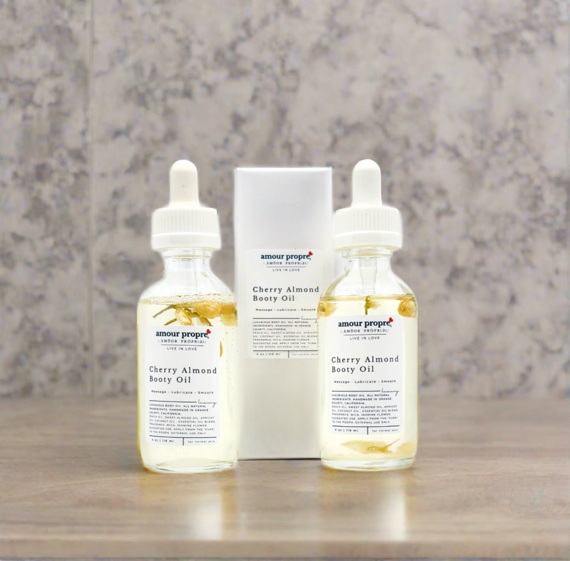 Kissably Soft Booty Oil, Cherry Almond Amour Propre Kissably Soft Booty Oil, Cherry Almond Amour Propre