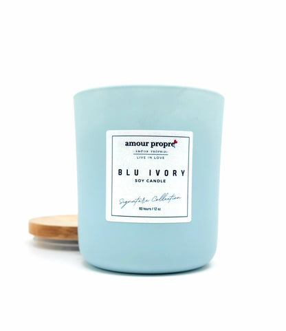 Blu Ivory Handpoured Luxury Soy Candle | 12oz