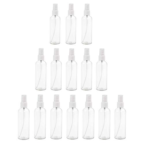 15 Pack - 3.4oz 100ml Clear Refillable PET Bottles
