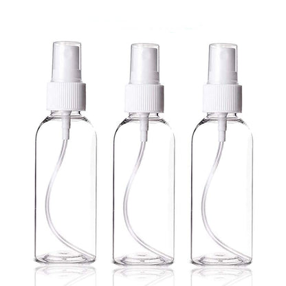 2-pack Clear Refillable Travel Spray Bottles - 60ml, 100ml, 120ml