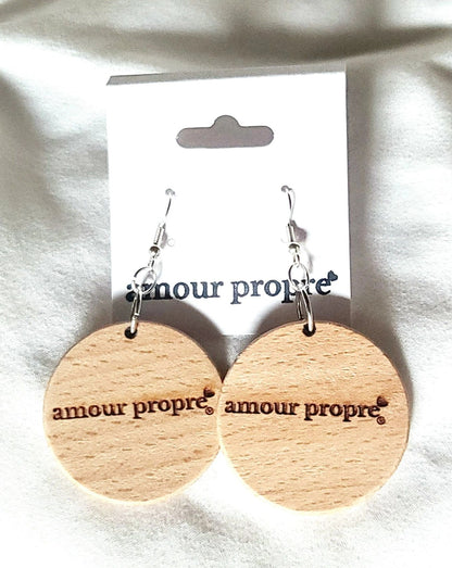 Amour Propre®️ "Self-Love" Wooden Earrings