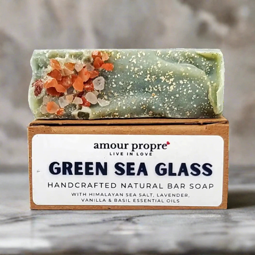Green Sea Glass Handcrafted Bar Soap